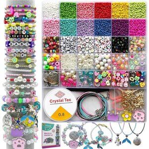4300pcs Beads Bracelet Making Kit ，Beads for Jewelry Making Kit